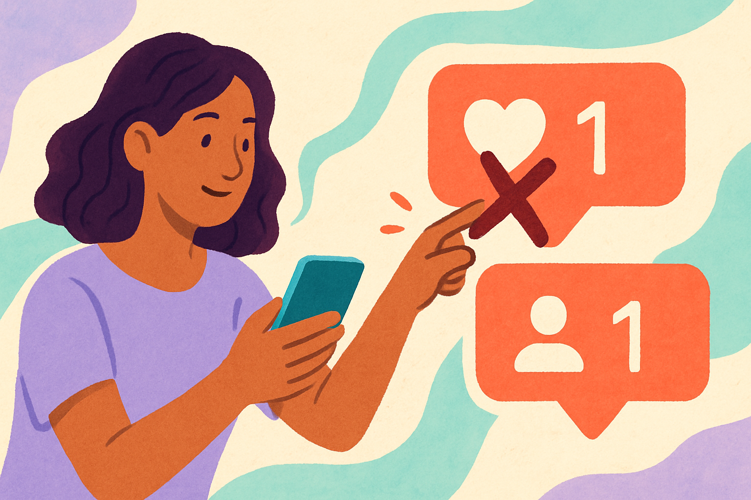 Guide visuel pour supprimer les fausses notifications sur Instagram.